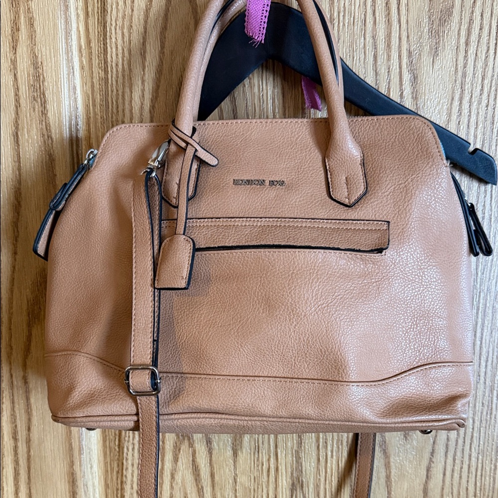 London Fog Tan Satchel Bag
